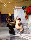 Bath Canvas Paintings - Turkish Bath or Moorish Bath
